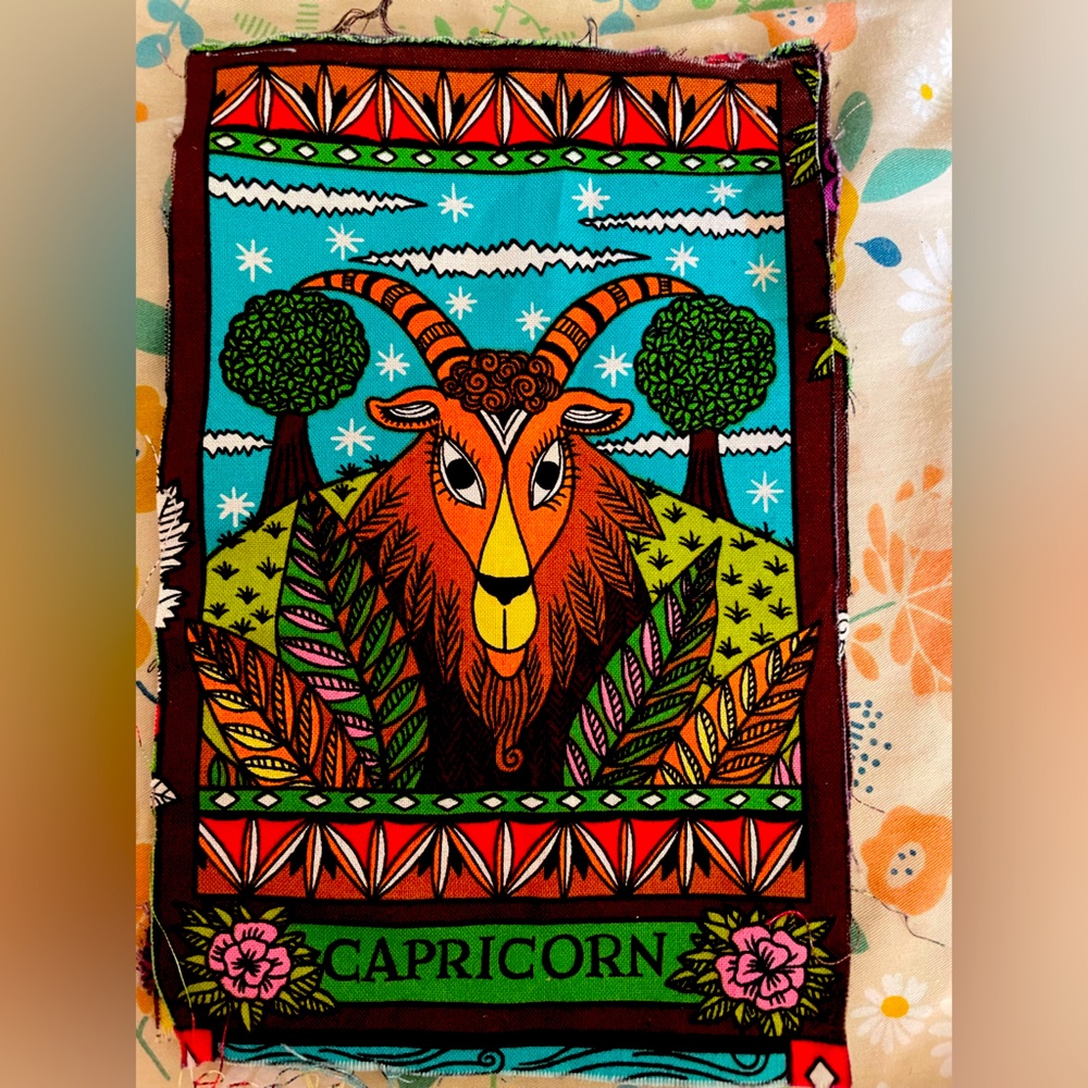 Capricorn vintage fabric cut out